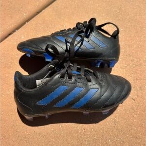 Adidas Kids Black & Blue Soccer Cleats